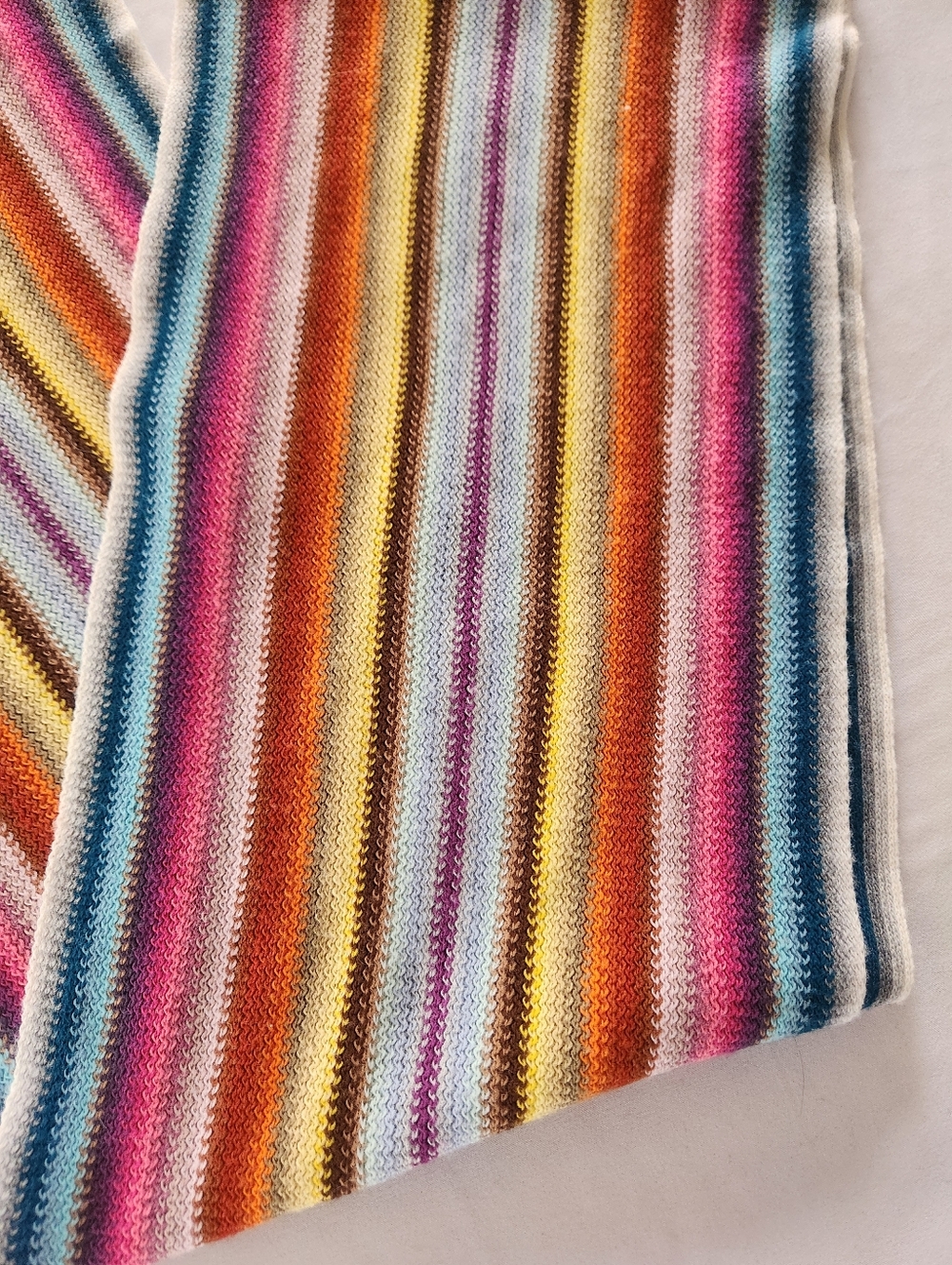 Nardi & Tagliaferri Colourful Stripe Knit Scarf - Picture 7 of 16